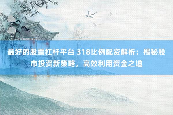 最好的股票杠杆平台 318比例配资解析：揭秘股市投资新策略，高效利用资金之道