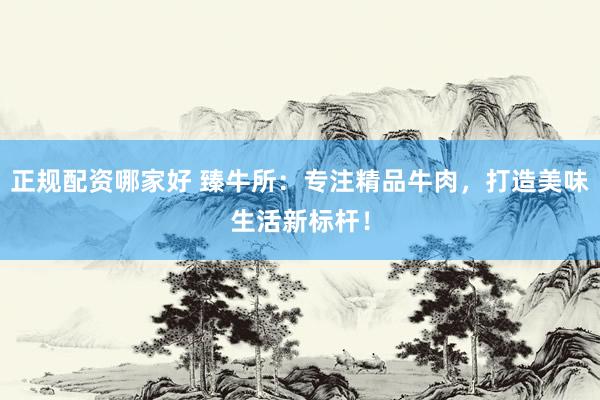 正规配资哪家好 臻牛所：专注精品牛肉，打造美味生活新标杆！