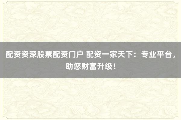 配资资深股票配资门户 配资一家天下：专业平台，助您财富升级！